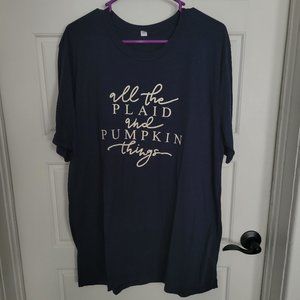 Bella Canvas Fall Themed Navy Graphic Tee